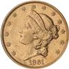 Lot 523 - 1861 $20 Liberty NGC AU58