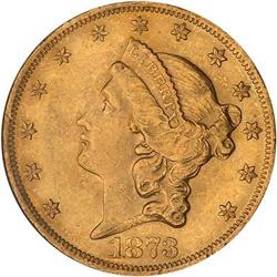 Lot 524 - 1873 $20 Liberty. Open 3 NGC MS61