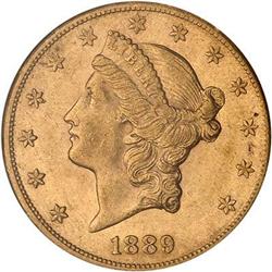 Lot 529 - 1889-CC $20 Liberty NGC AU53