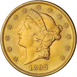 Lot 530 - 1892-S $20 Liberty NGC MS64