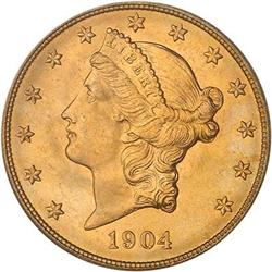 Lot 535 - 1904 $20 Liberty PCGS MS65