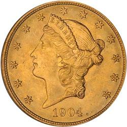 Lot 538 - 1904 $20 Liberty PCGS MS63