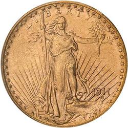 Lot 547 - 1911-S $20 St. Gaudens PCGS MS65