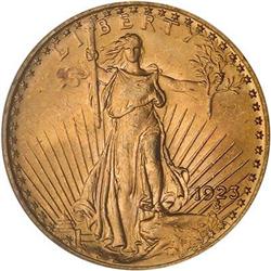 Lot 553 - 1923 $20 St. Gaudens PCGS MS65