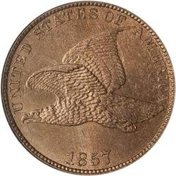 Lot 605 - 1857 Flying Eagle Cent NGC MS65
