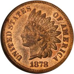 Lot 610 - 1878 Indian Head Cent NGC MS66 RB