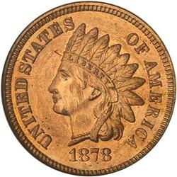 Lot 611 - 1878 Indian Head Cent NGC MS65 RD