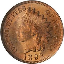 Lot 613 - 1893 Indian Head Cent PCGS MS66 RD