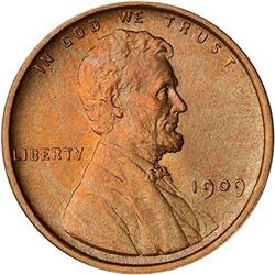 Lot 617 - 1909 Lincoln Cent Sharpness of MS65 RD RAW
