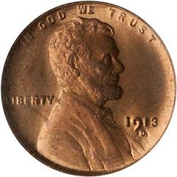 Lot 618 - 1913-D Lincoln Cent PCGS MS64 RD