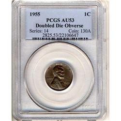 Lot 625 - 1955 Lincoln Cent. Doubled die obverse PCGS AU53