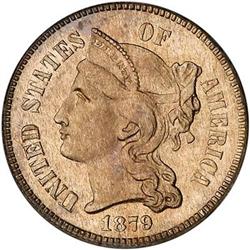 Lot 631 - 1879 Nickel Three Cents PCGS PR66