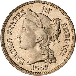 Lot 635 - 1882 Nickel Three Cents PCGS PR66