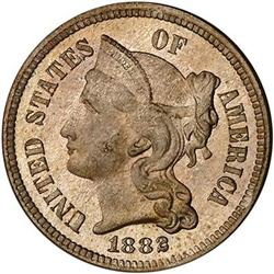 Lot 636 - 1882 Nickel Three Cents PCGS PR66