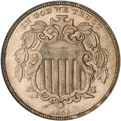 Lot 643 - 1866 Shield Nickel RAYS NGC MS65