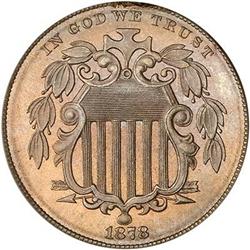Lot 648 - 1878 Shield Nickel PCGS PR66