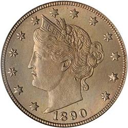 Lot 652 - 1890 Liberty Nickel PCGS MS65