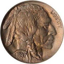 Lot 681 - 1937-D Buffalo Nickel. 3 legs NGC MS62