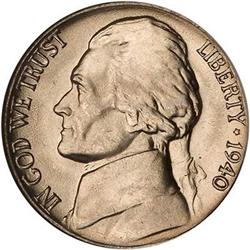 Lot 687 - 1940 Jefferson Nickel NGC MS67 5FS