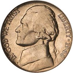 Lot 695 - 1948 Jefferson Nickel NGC MS65 5FS