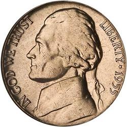 Lot 708 - 1955 Jefferson Nickel NGC MS67