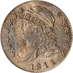 Lot 717 - 1811 Capped Bust Dime. 11 over 9 PCGS MS63