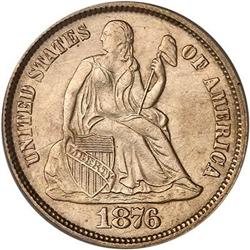 Lot 719 - 1876 Liberty Seated Dime PCGS MS64