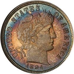 Lot 721 - 1894 Barber Dime NGC PF68 Star