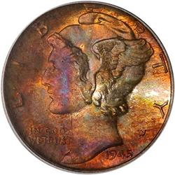 Lot 723 - 1945-D Mercury Dime ICG MS68 FB