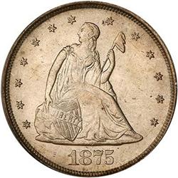 Lot 725 - 1875-S Twenty Cents PCGS MS64