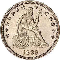 Lot 741 - 1889 Liberty Seated Quarter Dollar PCGS MS66