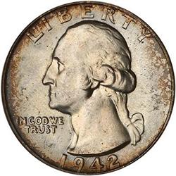 Lot 753 - 1942-S Washington Quarter Dollar PCGS MS66