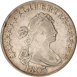 Lot 758 - 1803 Half Dollar. Draped Bust. RAW