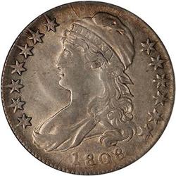 Lot 763 - 1808 Capped Bust Half Dollar NGC AU50