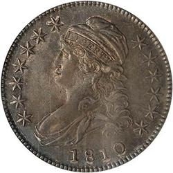 Lot 766 - 1810 Capped Bust Half Dollar O-102A NGC AU55