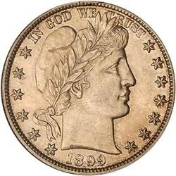 Lot 782 - 1899-S Barber Half Dollar NGC MS60