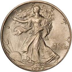 Lot 797 - 1933-S Liberty Walking Half Dollar NGC MS66