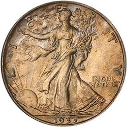 Lot 798 - 1933-S Liberty Walking Half Dollar PCGS MS65