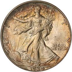 Lot 801 - 1934-S Liberty Walking Half Dollar PCGS MS66