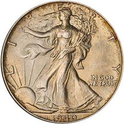 Lot 808 - 1940 Liberty Walking Half Dollar NGC MS65