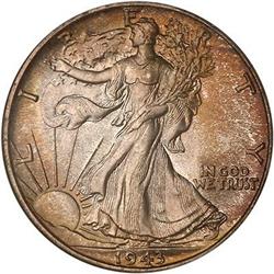 Lot 813 - 1943 Liberty Walking Half Dollar PCGS NGC MS67