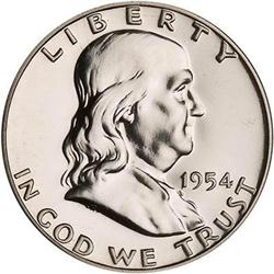 Lot 820 - 1954 Franklin Half Dollar NGC PF68