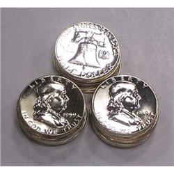 Lot 822 - 1959 Franklin Half Dollar Roll