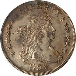 Lot 839 - 1798 Draped Bust Dollar BB-114 ANACS AU50