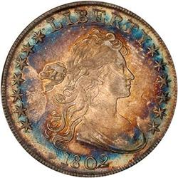 Lot 842 - 1802 Draped Bust Dollar. Wide date NGC AU55