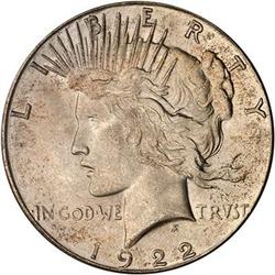 Lot 855 - 1922-S Peace Dollar PCGS MS65