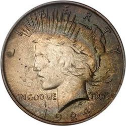 Lot 859 - 1924 Peace Dollar NGC MS64