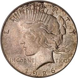 Lot 862 - 1926-S Peace Dollar PCGS MS66