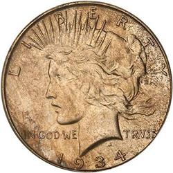 Lot 868 - 1934-S Peace Dollar PCGS MS65