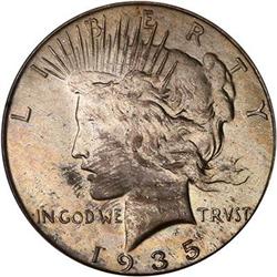 Lot 869 - 1935 Peace Dollar PCGS MS66